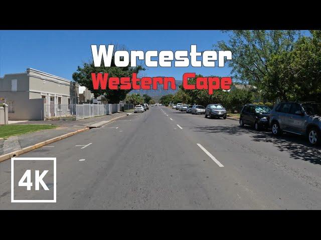 Worcester. Driving through the busy town of Worcester, Western Cape South Africa
