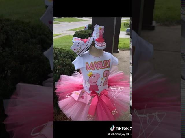 Custom Peppa Pig Tutu Outfit and Converse