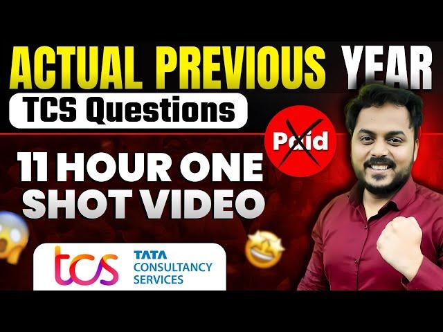 TCS Actual Previous Year Questions | ONE SHOT VIDEO | - 2019/20/21/22/2023/24 | Don't Miss