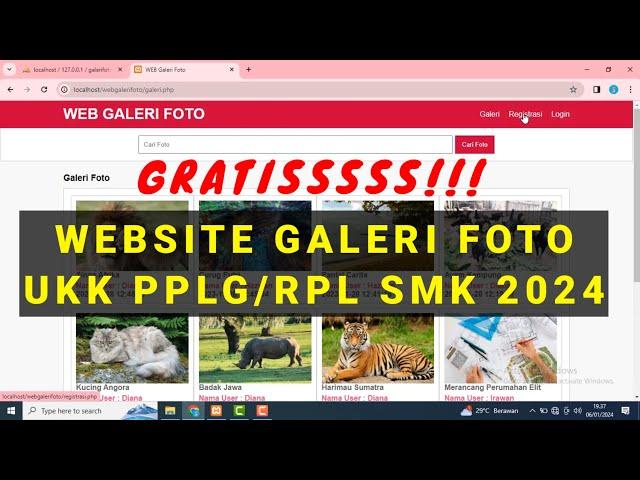 Source Code WEB GALERI FOTO UKK SMK 2024 Paket 3 || GRATISSSSS