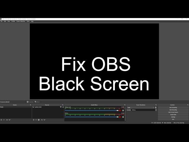 How to Fix OBS Black Screen 2023
