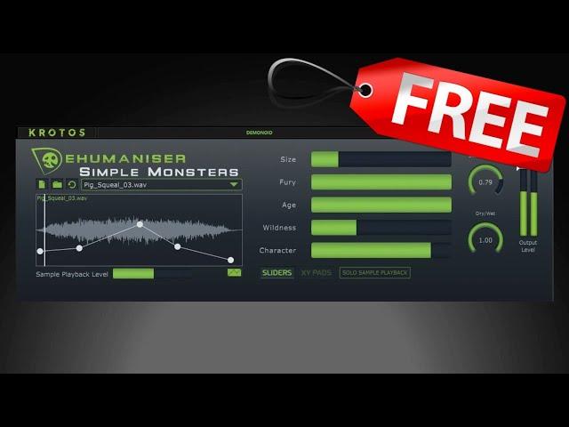 【Limited Time Free!?】Best Free VST Plugin for Vocal FX & Mixing? Dehumaniser Simple Monsters, Krotos