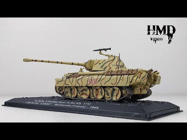 German Panther Tank, 1st SS Panzer Division Leibstandarte AH,1944, DeAgostini 1:72 Diecast Model