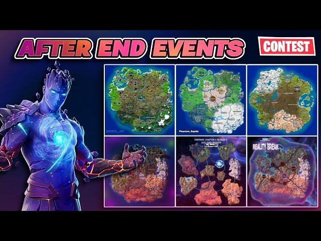 Fortnite Maps AFTER END EVENTS Compilation - Contest Results (lost and broken)