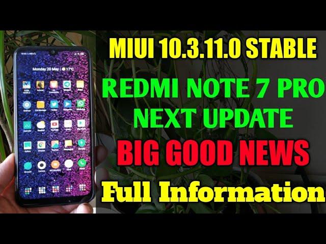 REDMI NOTE 7 PRO MIUI 10 3.11.0 STABLE UPDATE I REDMI NOTE 7 PRO UPDATE, REDMI NOTE 7 PRO NEW UPDATE