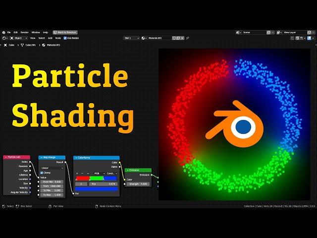 Particle System Shading Using Particle Info Node Index | Blender Tutorial