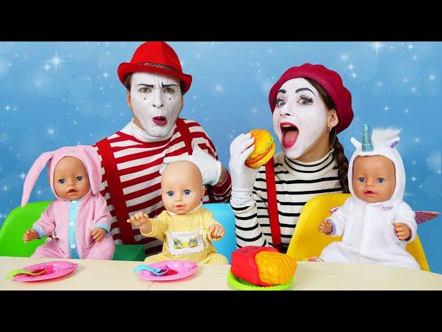 Куклы Беби Бон в видео с игрушками - Как Мама для Тройняшек Baby Born! – Весёлые игры для детей