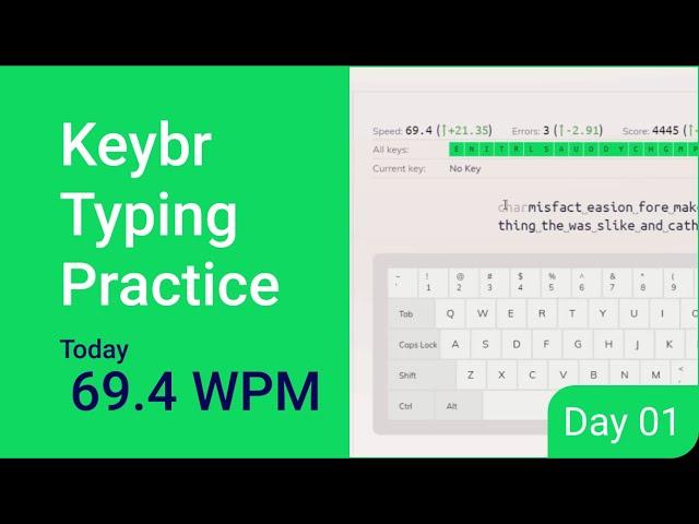 Keybr Typing Practice - Day 01 challenge [ Best way to Typing Practice ]