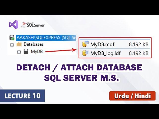 Detach and Attach a Database in SQL Server | Database file location | Detach database SQL Server