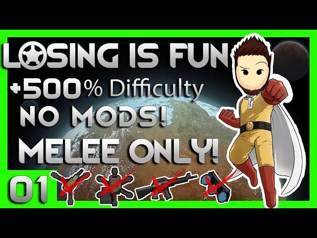 RimWorld - Melee Only Challenge [No Mods, No Pause, +500% Losing is Fun] 01