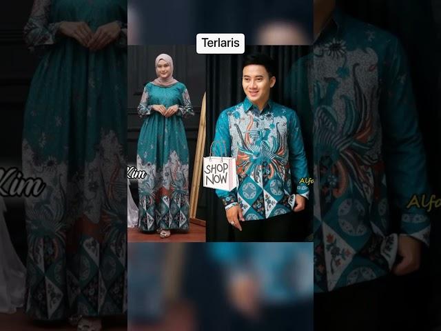 Baju Batik Couple Modern - Sarimbit Batik Pasangan Kekinian - Couple Gamis dan Kemeja Polyester