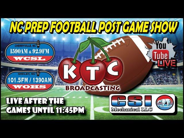 NC Prep Football Post Game Show - August 20, 2024 - CSI Mechanical of Shelby, NC