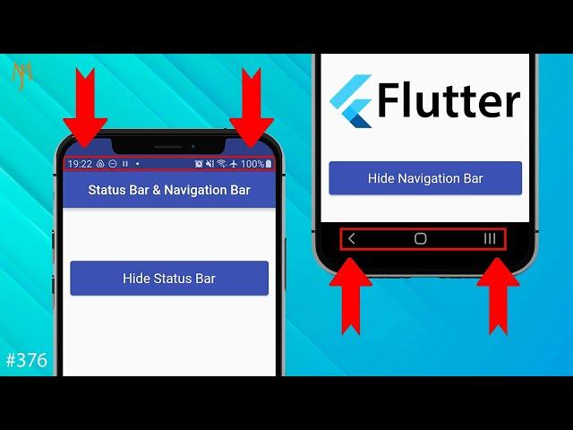 Flutter 2.5 Tutorial - Hide Status Bar, Navigation Bar | Android Full Screen | Immersive Mode