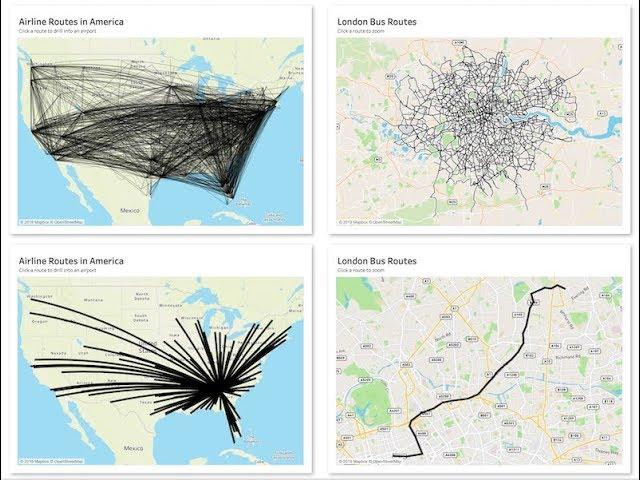 How to create routes with the MAKEPOINT and MAKELINE functions