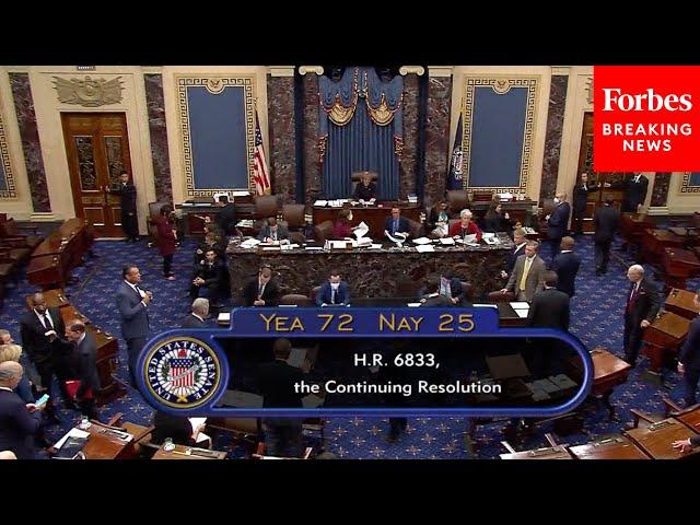 JUST IN: Senate Passes Continuing Resolution To Fund Government
