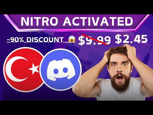 Discord Nitro Turkey 90% Discount | Fups Method