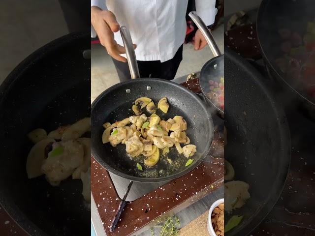 Preparing your favorite pasta dish live in the taverna “Antonis” inside the Hotel ️