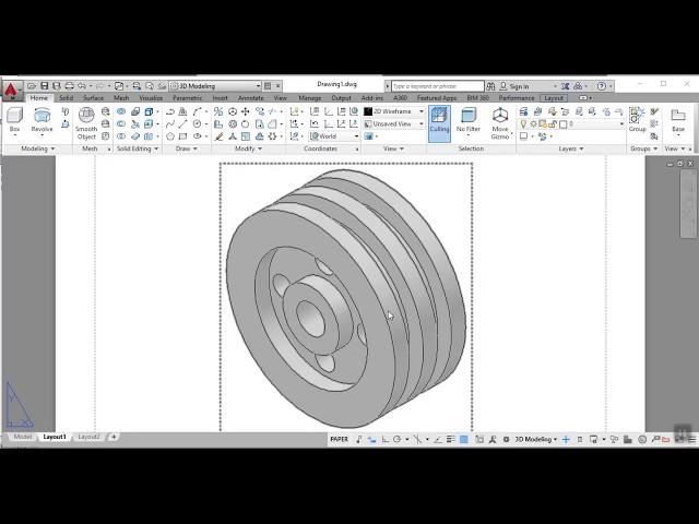 Revolve command in 3d autocad