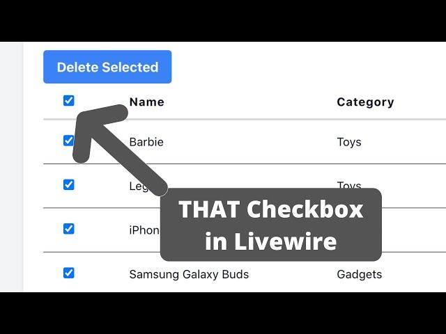 "Select All" Checkbox in Livewire: Simple and Complex Way