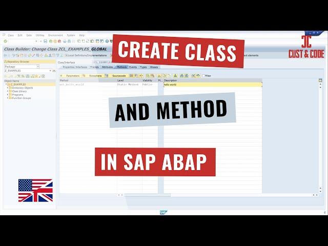 Create Class and Method in SAP ABAP [english]