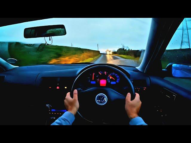 1.9 TDI MK4 VW GOLF Night Time POV Driving (130 BHP 6 Speed Manual)