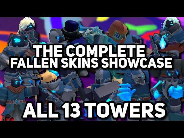 ALL 13 FALLEN SKINS SHOWCASE | Tower Defense Simulator