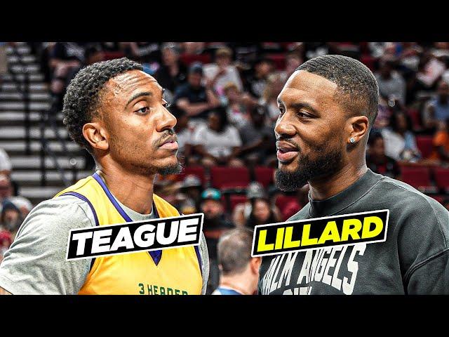 Damien Lillard Pulled Up For Jeff Teague vs Nick Young's Squad at The Big 3 & Things GOT CRAZY