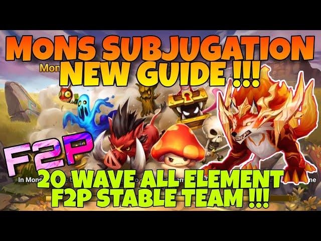 NEW GUIDE !!! ALL 20 WAVE MONSTER SUBJUGATION SUMMONERS WAR