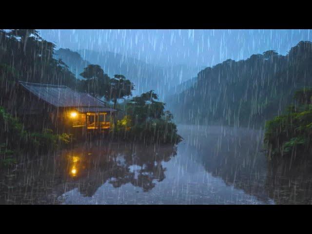 SOOTHING RAIN SOUND at the forest make you sleep well | Goodbye insomnia with Rain Tranquil Rainfall