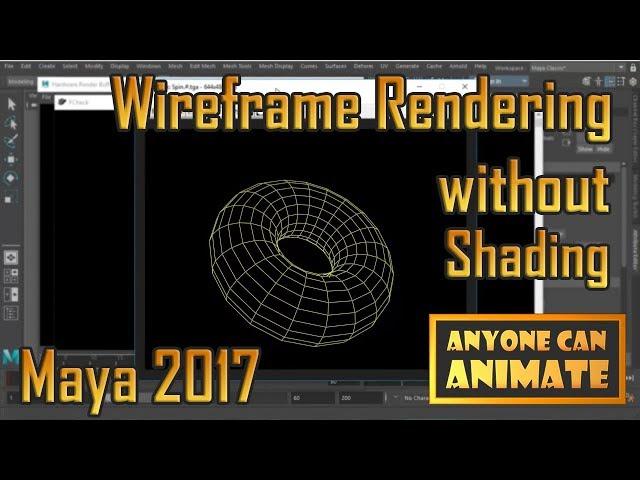 Maya Hardware Render - Wire frame rendering without shade