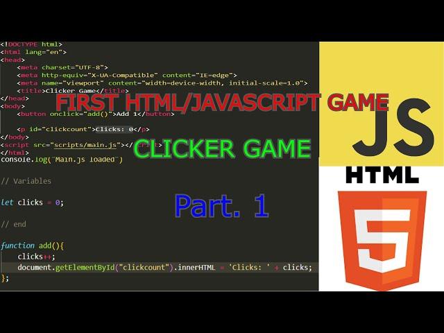 Your First HTML/JavaScript Clicker Game | #1