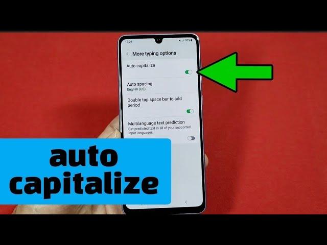 how to enable auto capitalize on Samsung keyboard