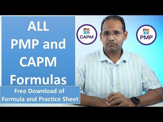 All the PMP and CAPM Formulas - One Video - Downloadable Formula Sheet