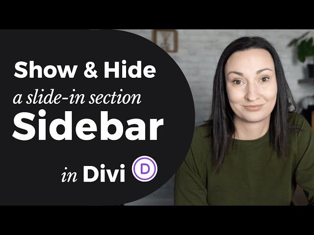 How to Create a Smooth Slide-in Sidebar Section in the Divi Theme