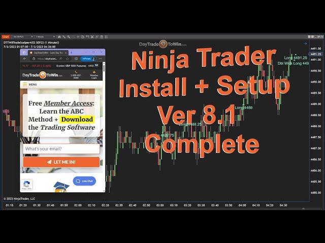 NInja Trader Ver 8.1 New install Setup Data Feed