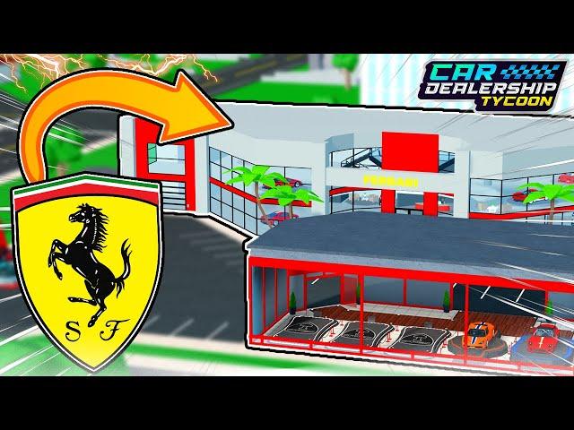 I Built The LARGEST FERRARI DEALERSHIP In Roblox! (Car Dealership Tycoon!)