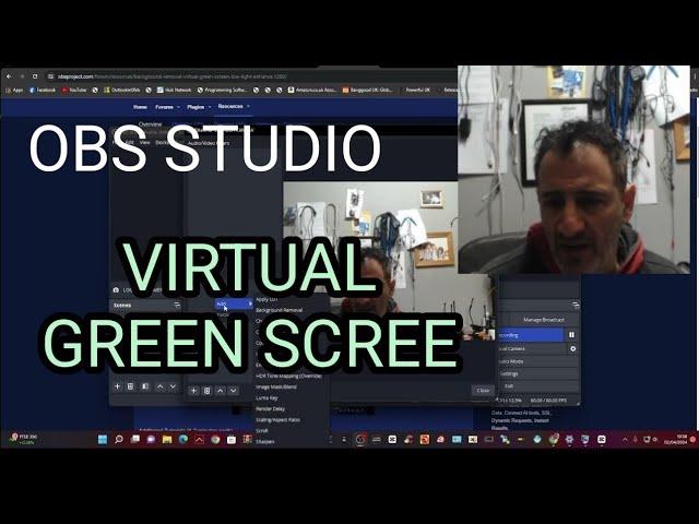 OBS STUDIO - REMOVE STUDIO BACKGROUND & ADD VIRTUAL BACKGROUND