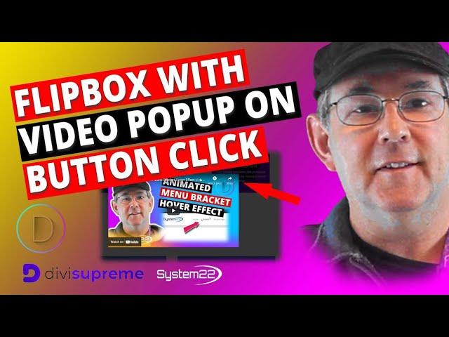 Divi Theme Flipbox With Video Popup On Button Click 