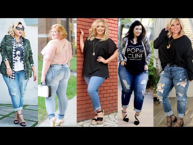 OUTFITS EN JEANS PARA GORDITAS 2021 2022 ¿CÓMO COMBINAR JEANS SI SOY GORDITAS?OUTFITS TALLA PLUS