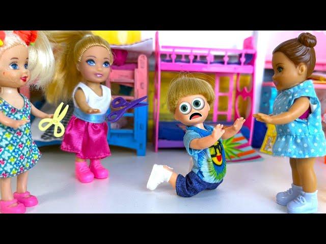 JUST DON'T BE BALD, Katya and Max are a funny family! Funny Barbie Dolls DARINELKA Stories TV