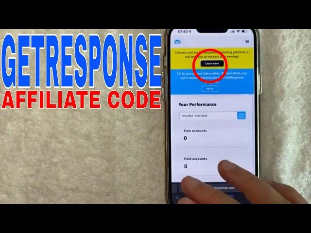   Get Response Affiliate Code 