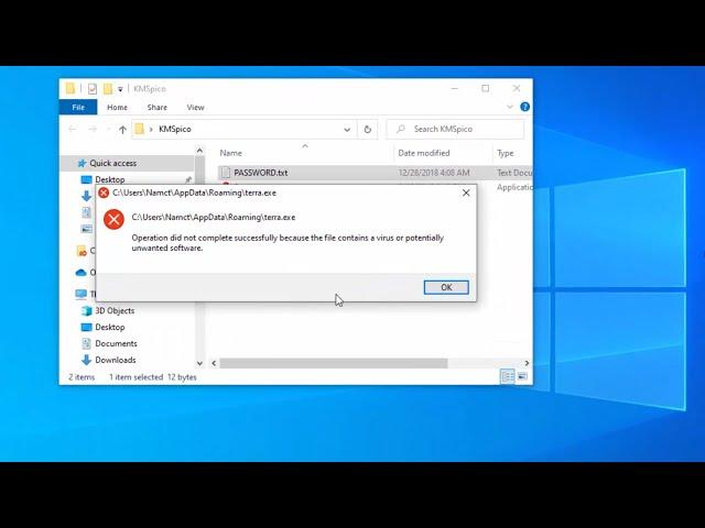Operation did not complete successfully because the file contains a virus - HOW TO FIX?