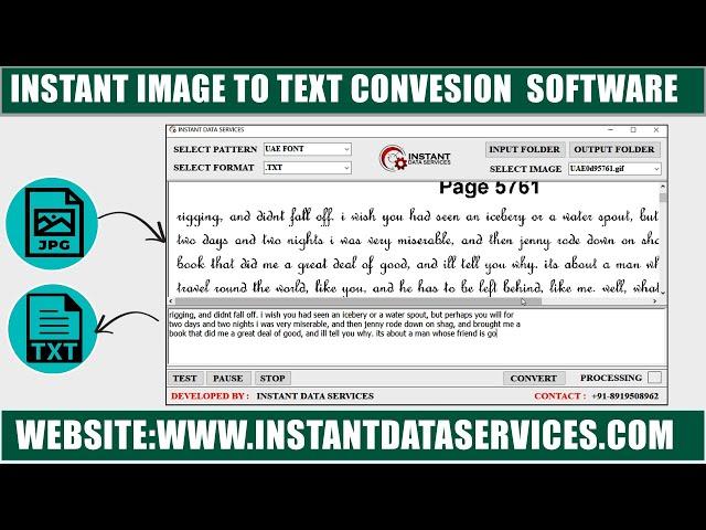 Image to Notepad Conversion | Text Converter Software