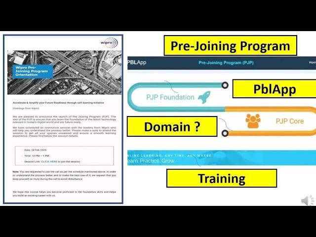 Pre-Joining Program | Wipro starts sending PJP Mail | Domain ? | PblApp