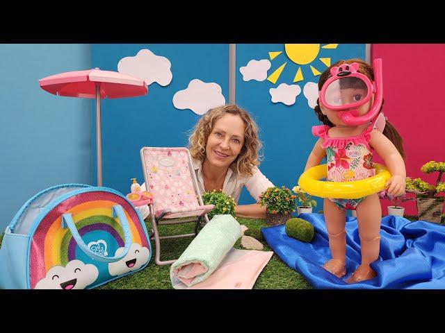 Baby Born Puppen Video für Kinder - Nicole und Baby Born Marie am See. Spielspaß mit Nicole