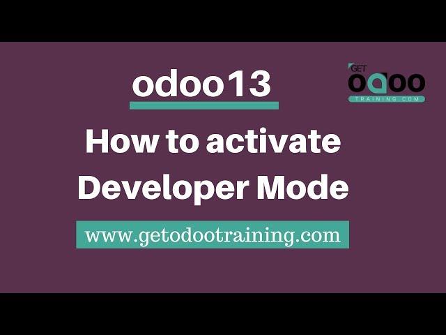 odoo 13 - How to Activate Developer Mode