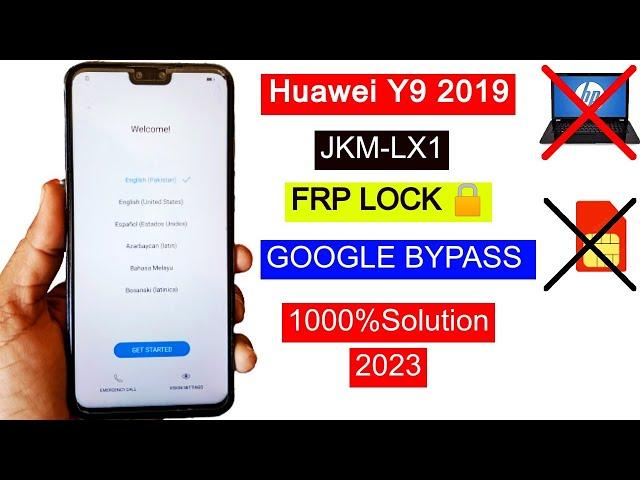 Huawei Y9 2019 (JKM-LX1) FRP Bypass 2023 | Google Account Remove FRP Unlock Without PC