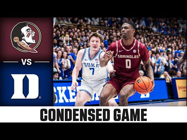 Florida State vs. Duke Condensed Game | 2024-25 ACC Men's Basketball