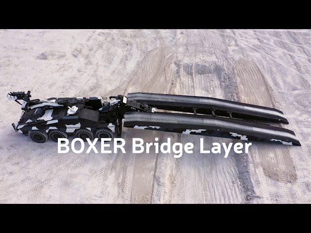 BOXER bridgelayer: BOXER* system with a mission module for fully automatic bridge laying