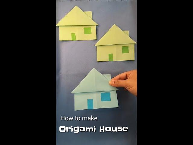 How to make a Paper Origami House | Very Easy Paper Crafts #shorts #origami #house #home